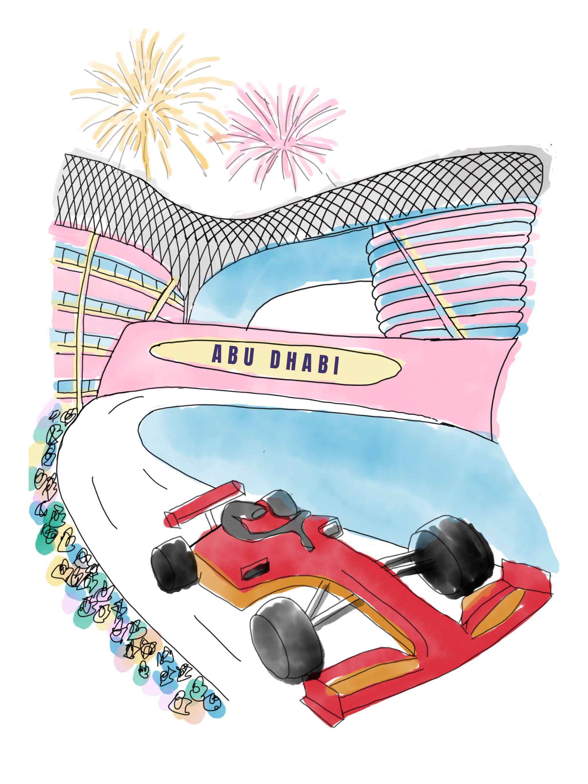 (Coming soon) Beaded F1 Shirt- Abu Dhabi