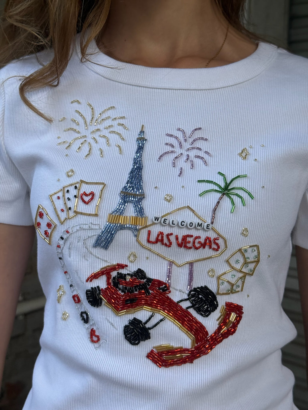 Beaded F1 Shirt - LAS VEGAS ✨