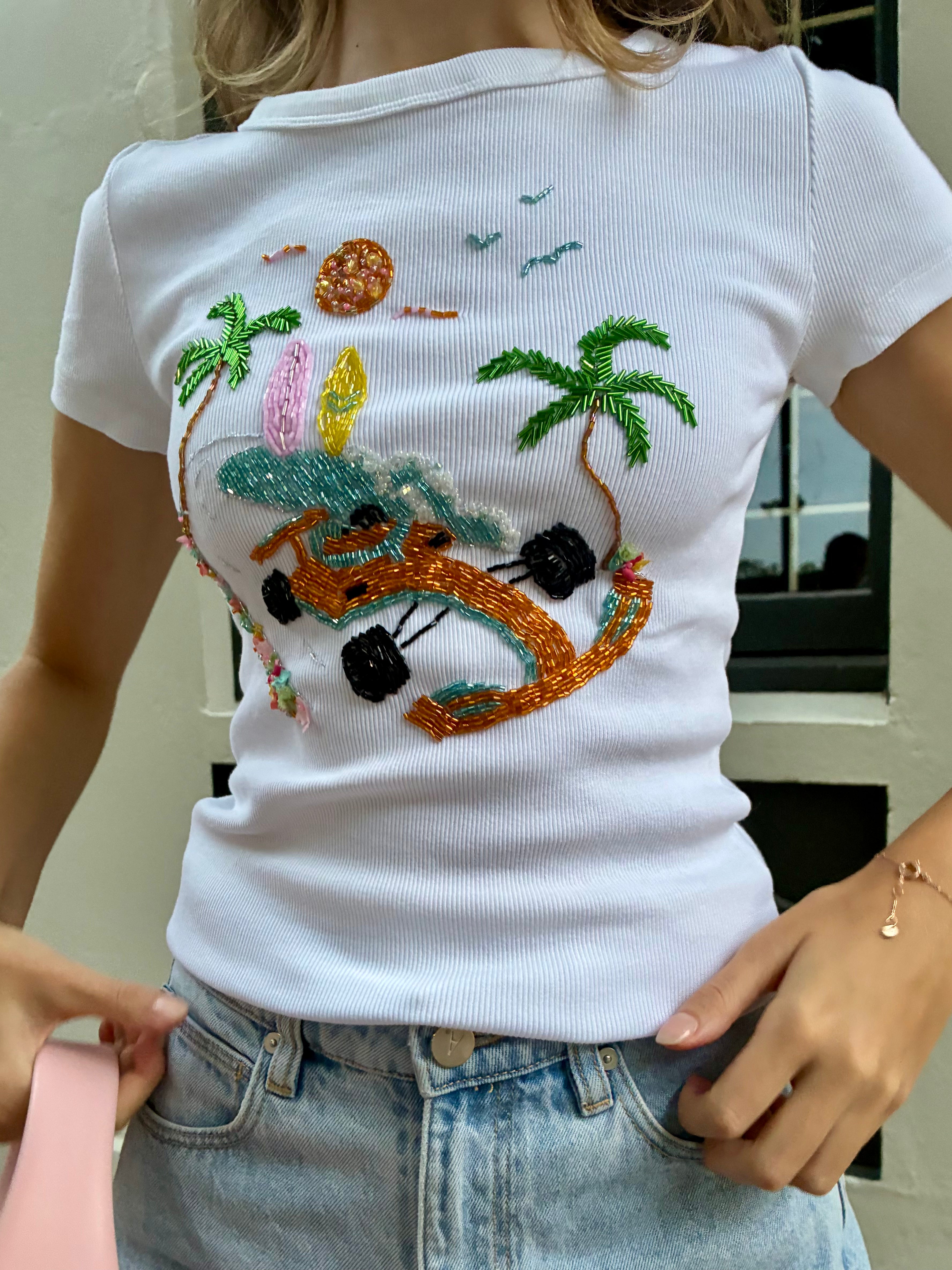 Beaded F1 Shirt - Miami