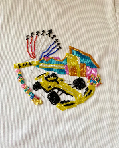 LIMITED EDITION - Silverstone Beaded F1 shirt