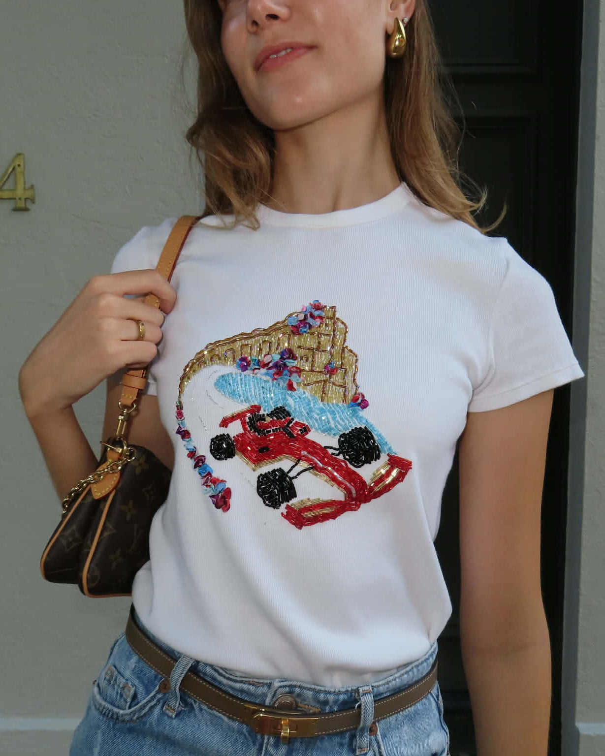Beaded F1 shirt - Monaco