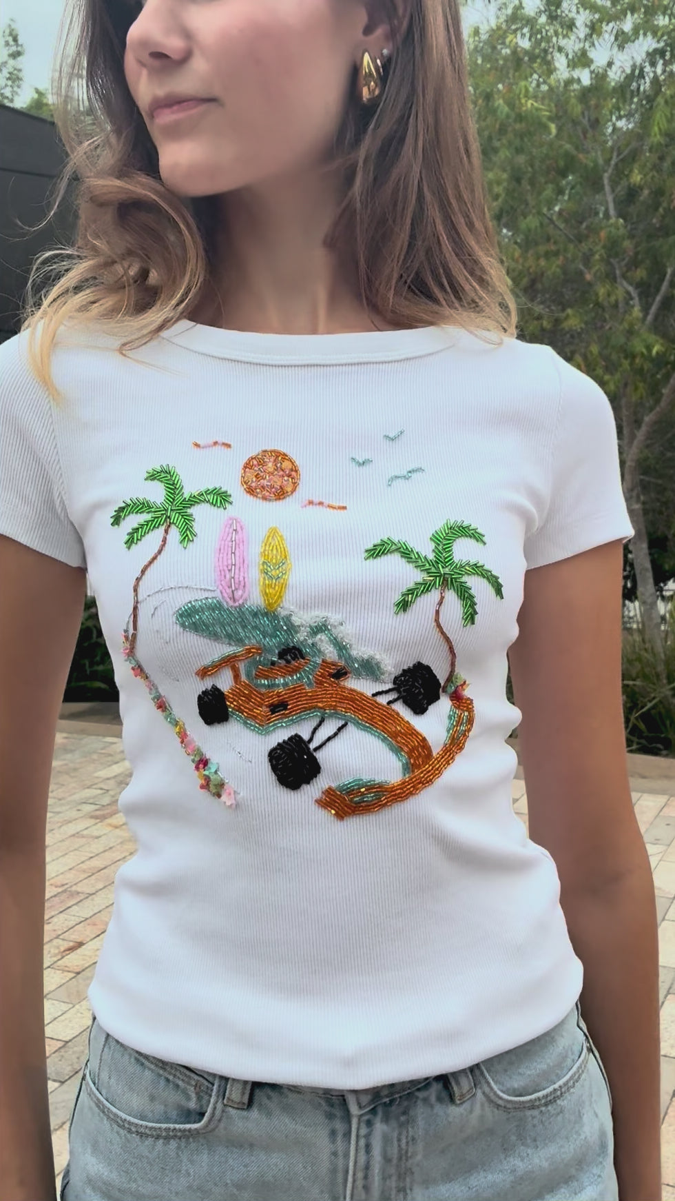 Beaded F1 Shirt - Miami
